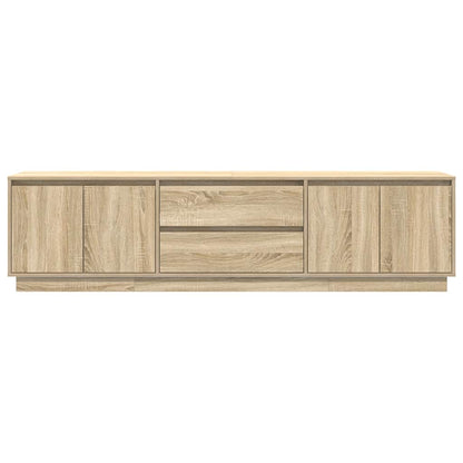 TV Cabinet with LED Lights Sonoma Oak 193,5x41x50 cm