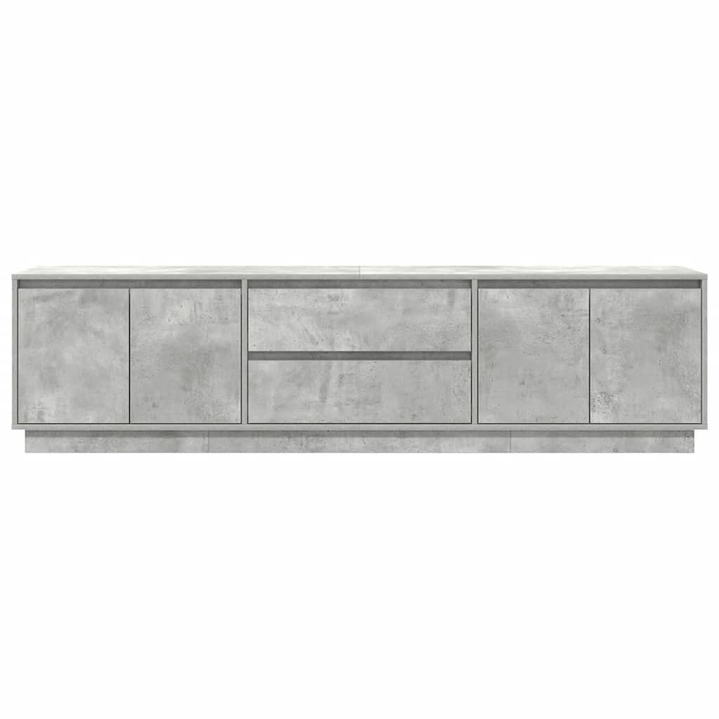 TV Cabinet with LED Lights Concrete Grey 193.5x41x50 cm