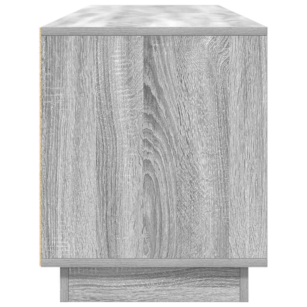 TV Cabinet with LED Lights Grey Sonoma 193.5x41x50 cm