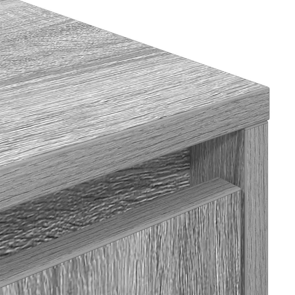 TV Cabinet with LED Lights Grey Sonoma 193.5x41x50 cm