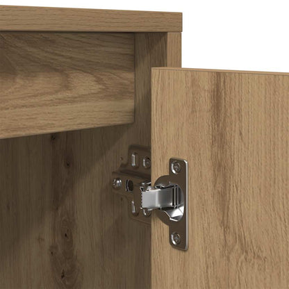 TV Cabinet with LED Lights Artisan Oak 193.5x41x50 cm