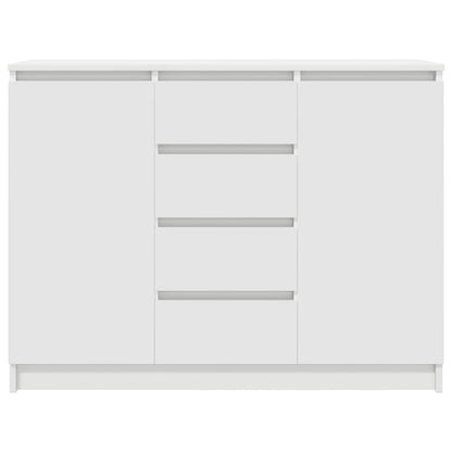 Sideboard with Drawers White 100.5x35x76 cm Engineered Wood