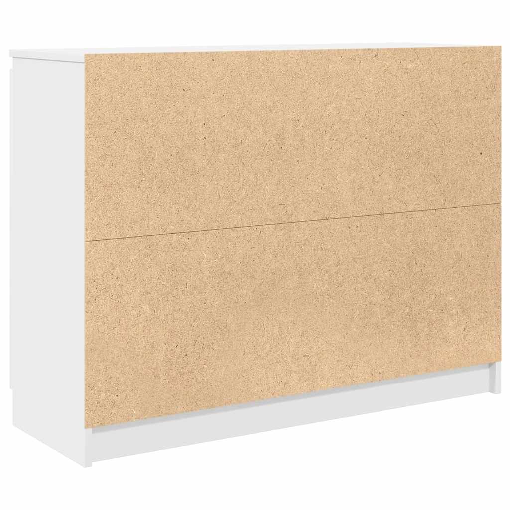 Sideboard with Drawers White 100.5x35x76 cm Engineered Wood