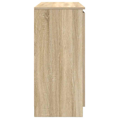 Sideboard with Drawers Sonoma Oak 100.5x35x76 cm Engineered Wood