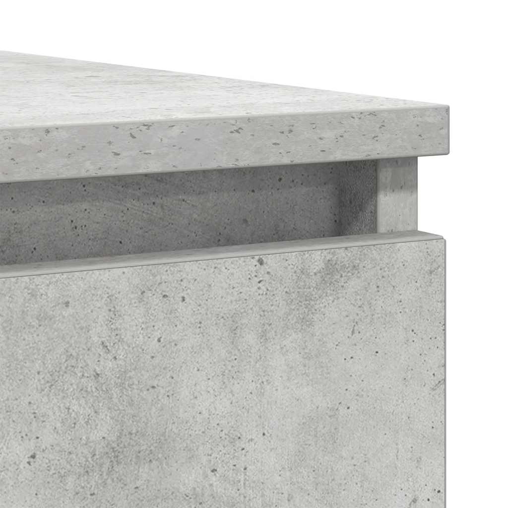 Sideboard with Drawers Concrete Grey 100.5x35x76 cm Engineered Wood