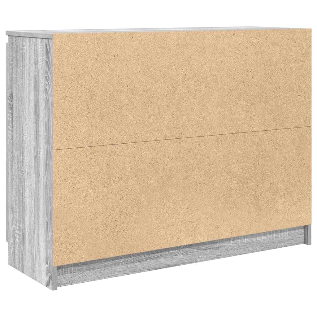 Sideboard with Drawers Grey Sonoma 100.5x35x76 cm Engineered Wood