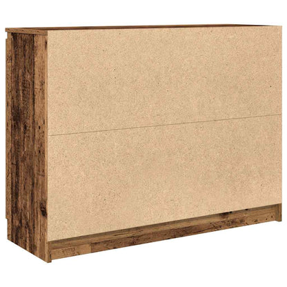 Sideboard with Drawers Old Wood 100.5x35x76 cm Engineered Wood