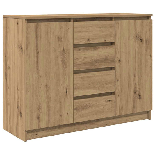 Sideboard with Drawers Artisan Oak 100.5x35x76 cm Engineered Wood