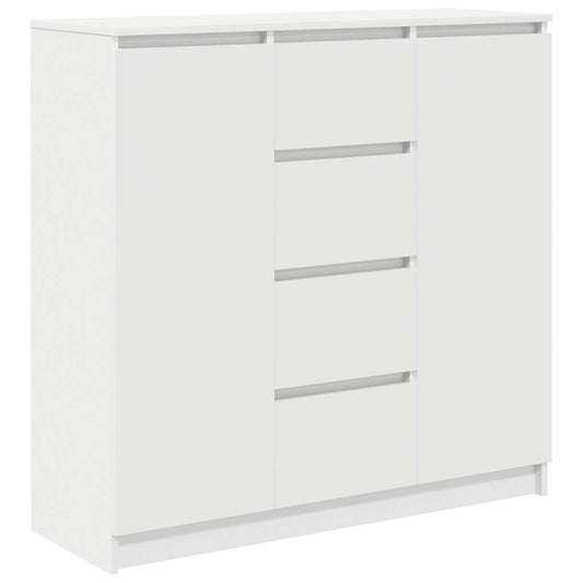 Sideboard with Drawers White 100.5x35x98.5 cm Engineered Wood