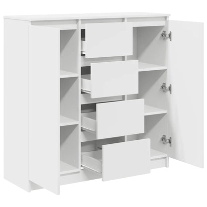 Sideboard with Drawers White 100.5x35x98.5 cm Engineered Wood