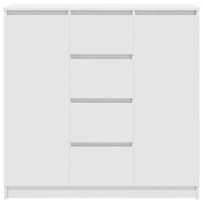 Sideboard with Drawers White 100.5x35x98.5 cm Engineered Wood