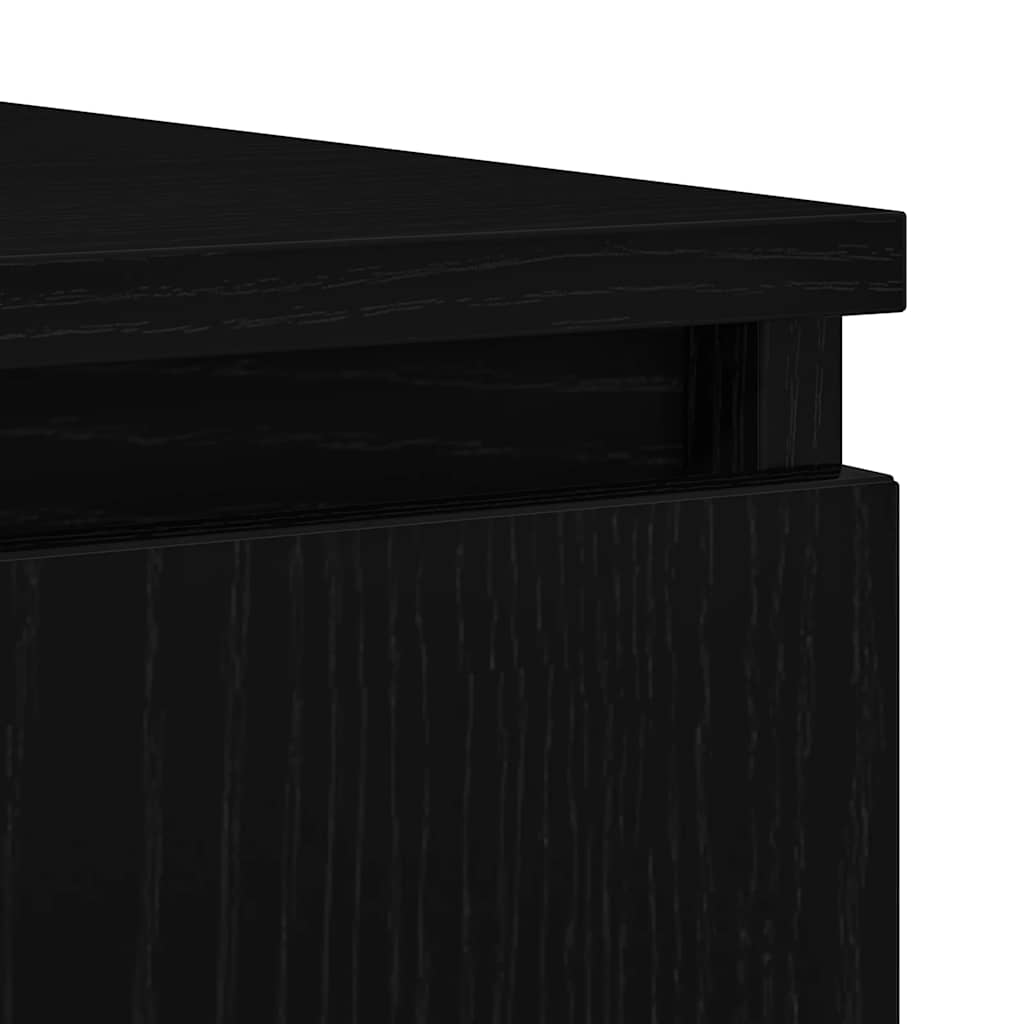 Sideboard with Drawers Black Oak 100.5x35x98.5 cm Engineered Wood