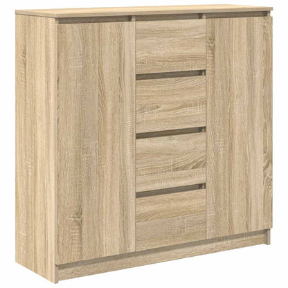 Sideboard with Drawers Sonoma Oak 100.5x35x98.5 cm Engineered Wood