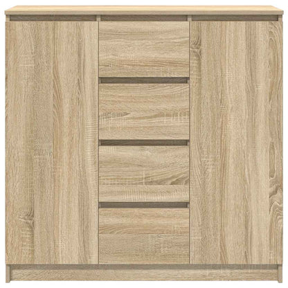 Sideboard with Drawers Sonoma Oak 100.5x35x98.5 cm Engineered Wood