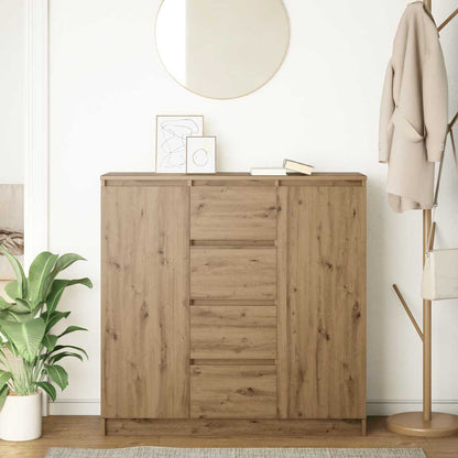 Sideboard with Drawers Artisan Oak 100.5x35x98.5 cm Engineered Wood