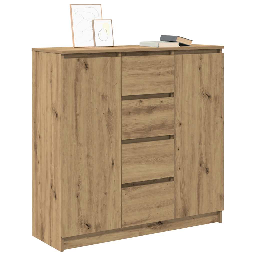 Sideboard with Drawers Artisan Oak 100.5x35x98.5 cm Engineered Wood