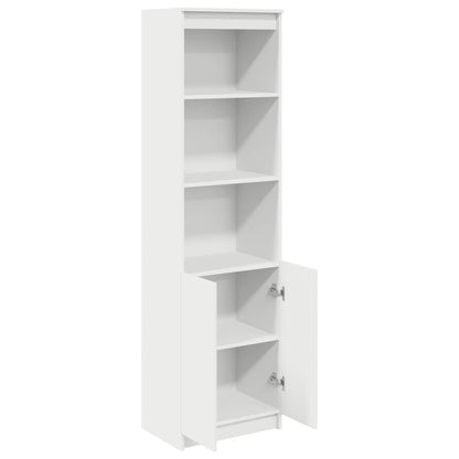 Highboard White 50x35x180 cm Engineered Wood