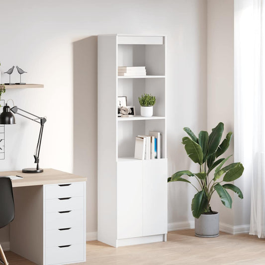 Highboard White 50x35x180 cm Engineered Wood