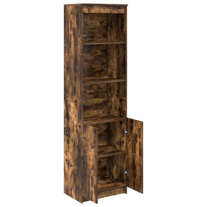 Highboard Smoked Oak 50x35x180 cm Engineered Wood