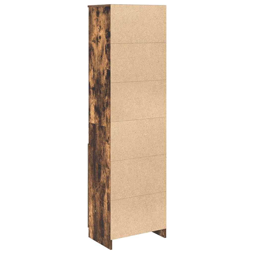 Highboard Smoked Oak 50x35x180 cm Engineered Wood