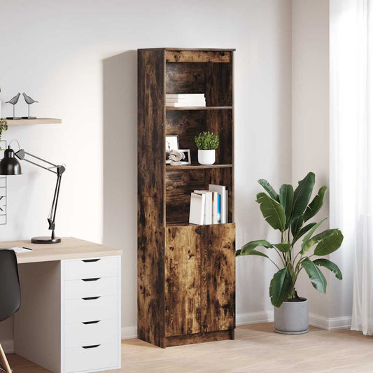 Highboard Smoked Oak 50x35x180 cm Engineered Wood
