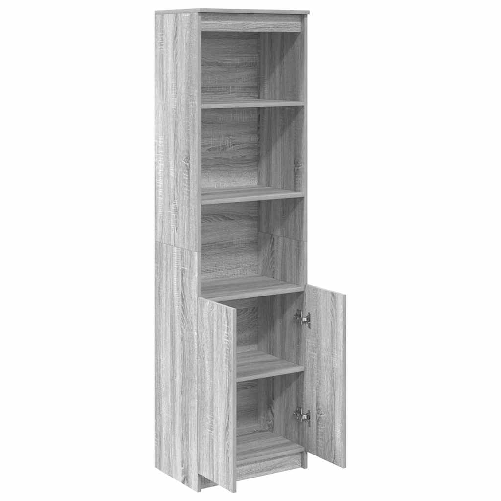 Highboard Grey Sonoma 50x35x180 cm Engineered Wood