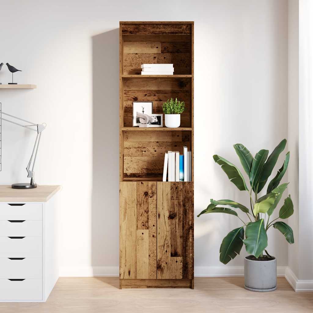 Highboard Old Wood 50x35x180 cm Engineered Wood