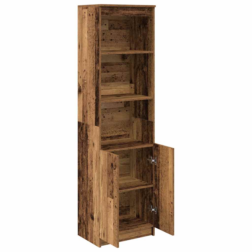 Highboard Old Wood 50x35x180 cm Engineered Wood