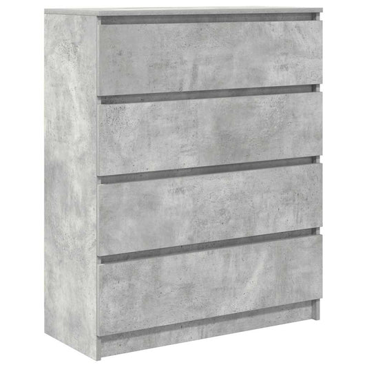 Sideboard Concrete Grey 80x35x99 cm Engineered Wood