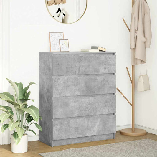 Sideboard Concrete Grey 80x35x99 cm Engineered Wood