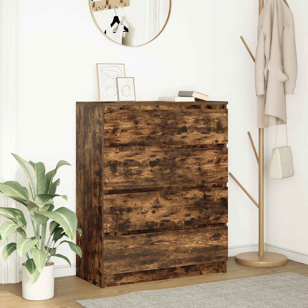 Sideboard Smoked Oak 80x35x99 cm Engineered Wood