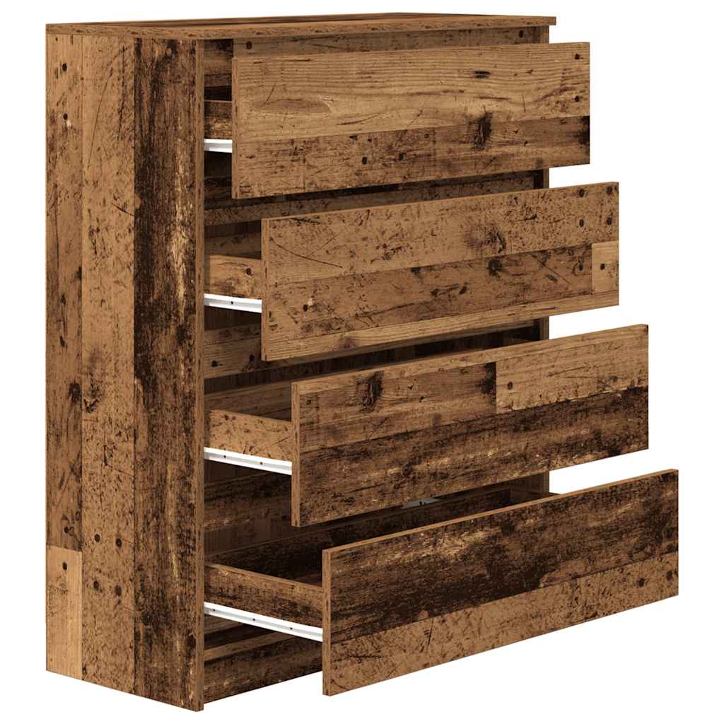 Sideboard Old Wood 80x35x99 cm Engineered Wood