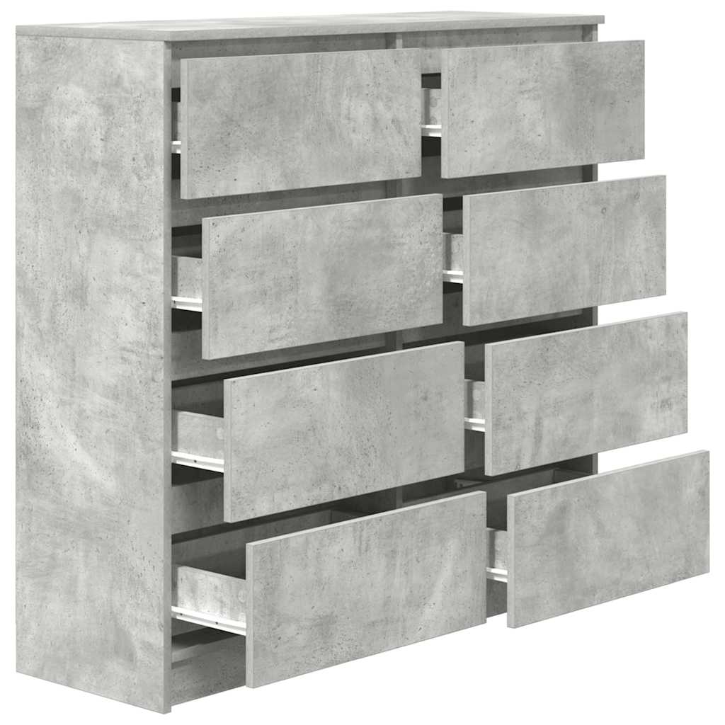 Sideboard Concrete Grey 100x35x99 cm Engineered Wood