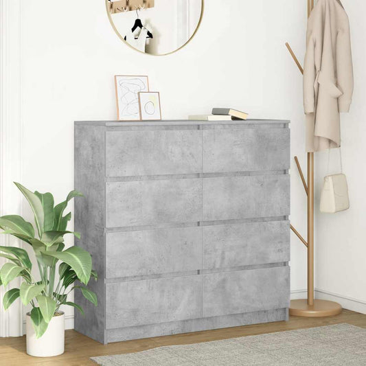 Sideboard Concrete Grey 100x35x99 cm Engineered Wood