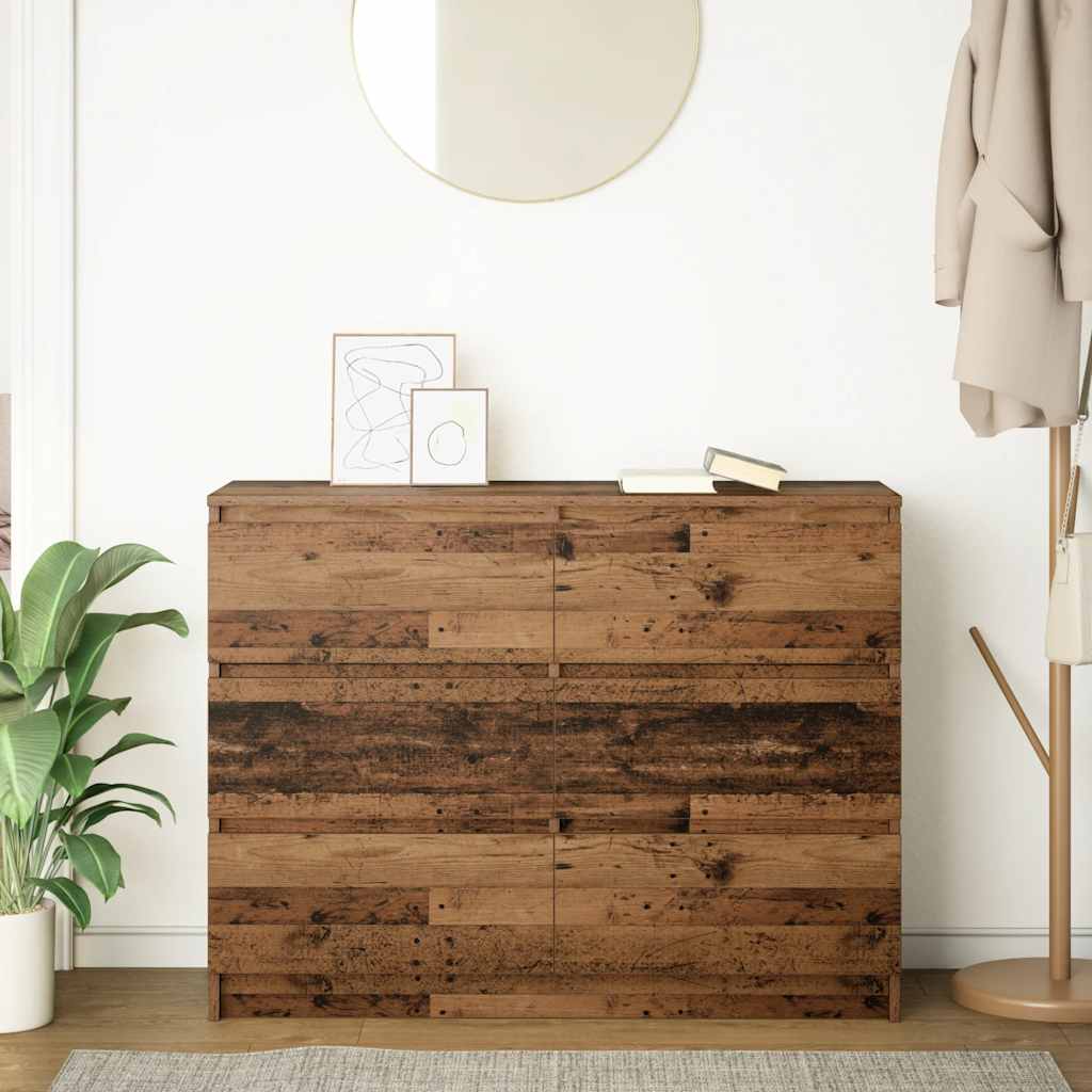 Sideboard Old Wood 100x35x76 cm Engineered Wood