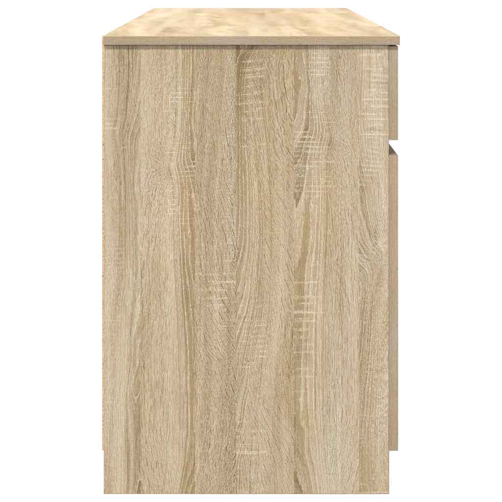 Desk with Drawer Sonoma oak 140 x 49 x 76 cm Engineered wood
