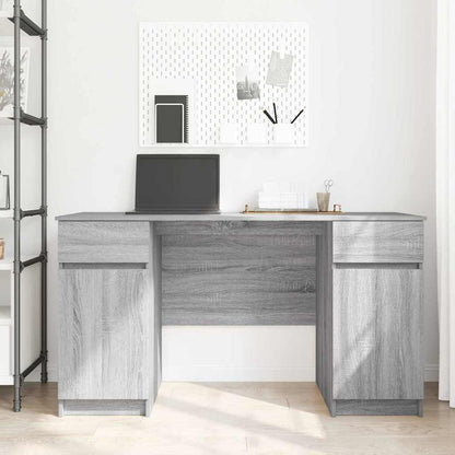 Desk with Drawer Grey sonoma 140 x 49 x 76 cm Engineered wood