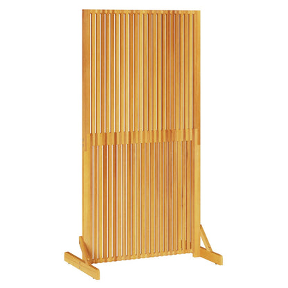Privacy Screen Brown 79.5 x 50 x 150 cm Solid Acacia Wood