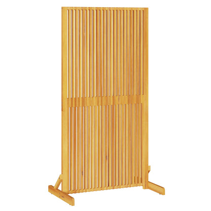 Privacy Screen Brown 79.5 x 50 x 150 cm Solid Acacia Wood