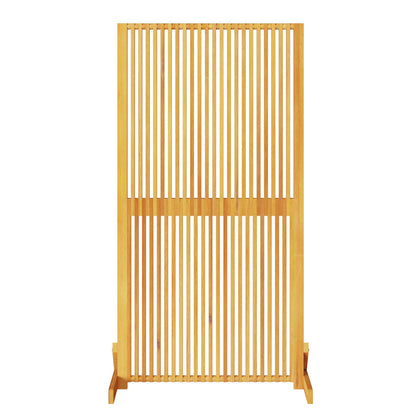 Privacy Screen Brown 79.5 x 50 x 150 cm Solid Acacia Wood