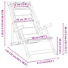 Folding Beach Chair with Armrests Cream Acacia Wood & Textilene
