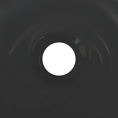 Wash Basin Gloss Black Ø28x10 cm Ceramic