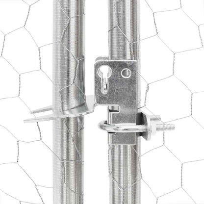 Chicken Run with Roof 2.5x8x2.25 m Galvanised Steel