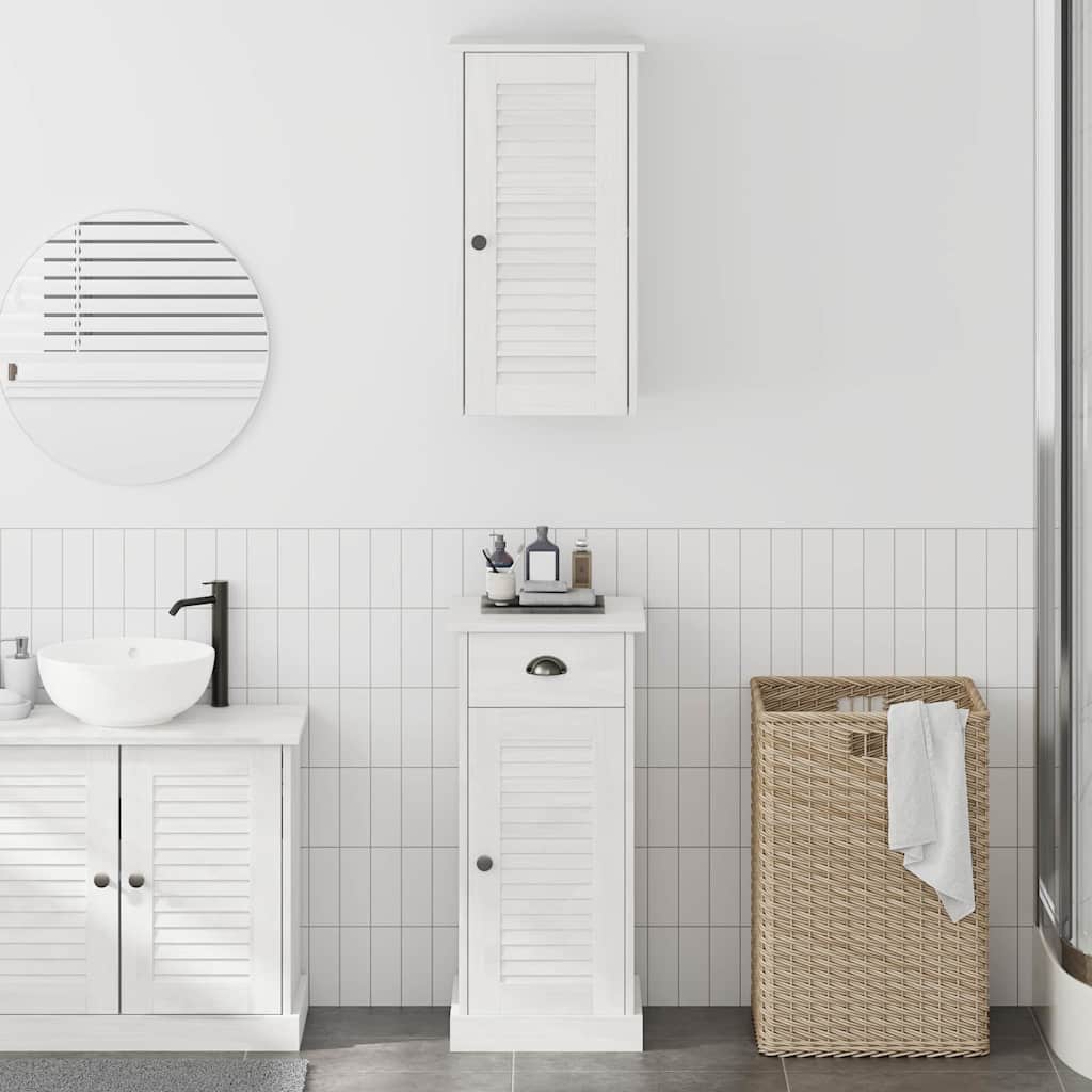 Bathroom Cabinet with Drawer VIGO 2 pcs White and Antique White