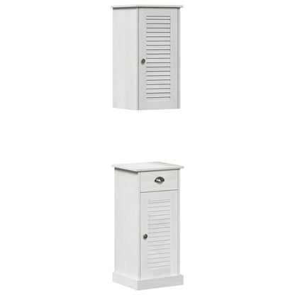 Bathroom Cabinet with Drawer VIGO 2 pcs White and Antique White