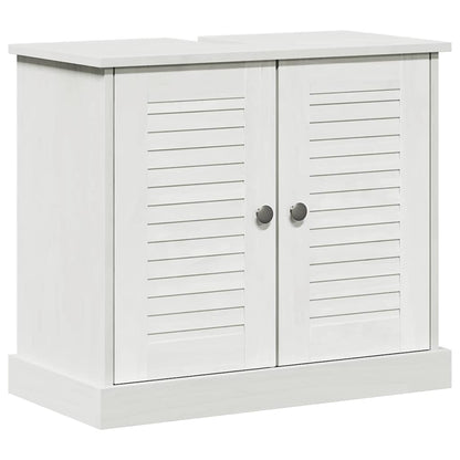 Bathroom Furniture Set 4 pcs Antique White Solid Pine Wood