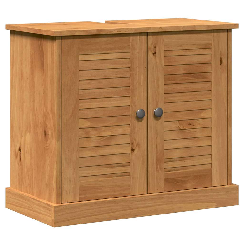 Bathroom Furniture Set VIGO 5 pcs Honey Brown Solid Pine Wood