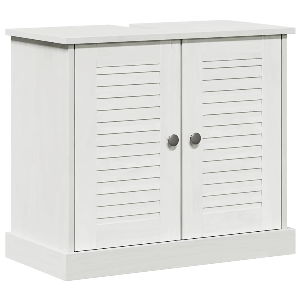 Bathroom Furniture Set VIGO 5 pcs Antique White Solid Pine Wood