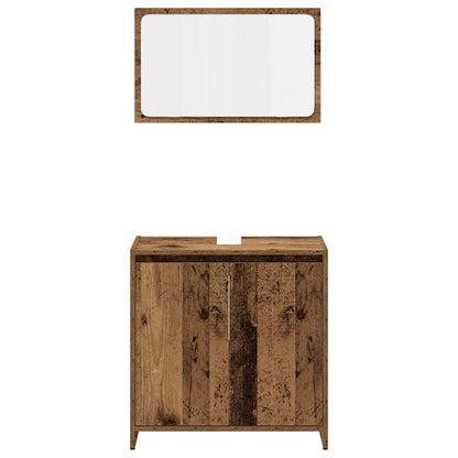 4 Piece Bathroom Furniture Set Old Wood Engineered Wood