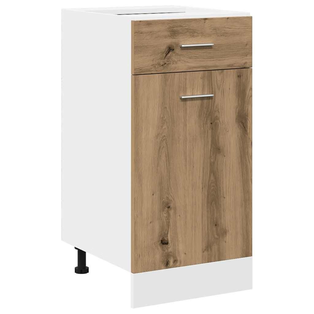7 Piece Kitchen Cabinet Set Lyon Artisan Oak Engineered Wood